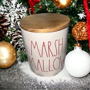 Rae Dunn Marshmallow container with wooden lid